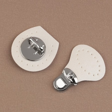 Bag -staple, sewing, 6 × 4 cm, white/silver color-2