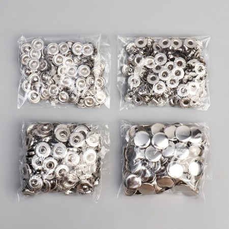 Installation button, alpha, iron, d = 15 mm, silver color-4
