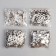 Installation button, alpha, iron, d = 15 mm, silver color