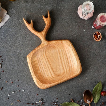 Serve board "Horn", 30 x 20 cm, array of ash