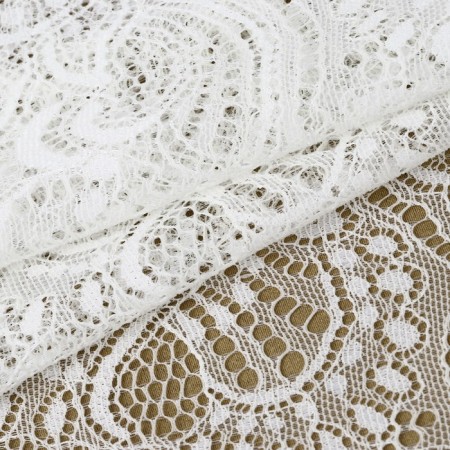 Lace elastic fabric, 210 mm × 2.7 ± 0.5 m, white color-1