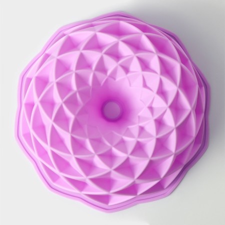 Baking uniform "District", silicone, d = 23 cm, internal d = 21 cm, pink color-2