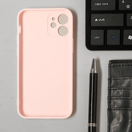 Luazon cover for the iPhone 12 Mini, Soft-Touch silicone, pink-1