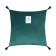 A set of decorative pillowcases Ethel with brushes, green color, 45x45 cm - 2 pcs, polyester, velor