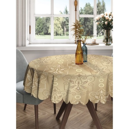 Golden overflower tablecloth, round, Saten, d = 150 cm