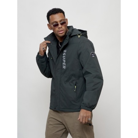 Sports male jacket, size 54, dark gray color-8