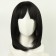 Artificial wig, with a bang, imitation of the skin, 30 cm, 160 gr, black color (#SHT3)