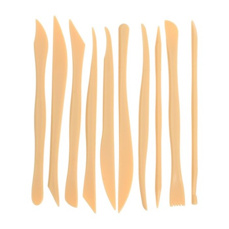 A set of sculpting tools, plastic, 10 items