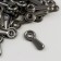 Photo-chanker metal (set 100 pcs) black curly 2x0.9 cm