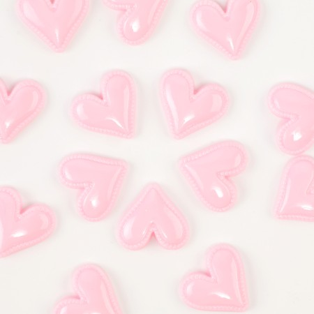 Coboson "Heart", set of 50 pcs., Size 1pc. - 1.5 × 1.5 × 0.2 cm, pink color-1