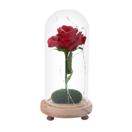 Spinker "Sobe with a scarlet rose" LED from batteries 3AAA 19.5x9.5x9.5 cm Risalux-7