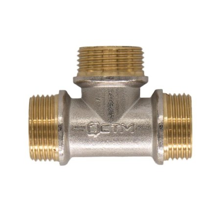 STM tee, 1/2 ", external thread, with a limiter nickel -plated brass-1