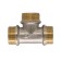 STM tee, 1/2 ", external thread, with a limiter nickel -plated brass