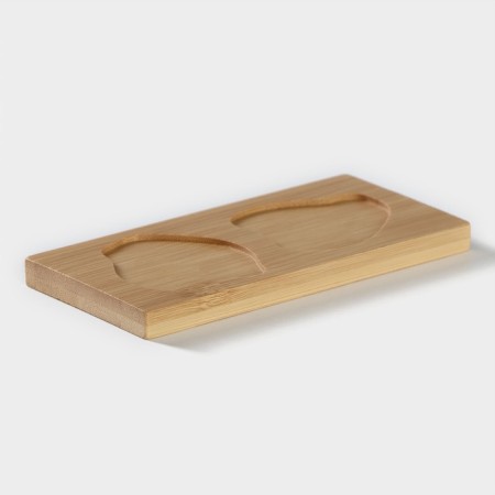 Porcelain set for spices on the bamboo stand Bellatenero “Fox”, 3 objects: Solonka 80 ml, List 80 ml, stand, white color-6