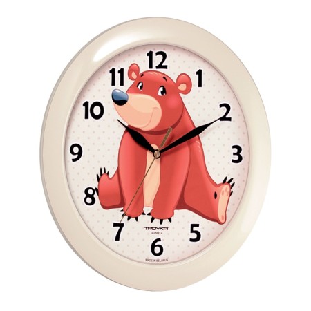 Watch Wall Interior "Bear", silent, d-29 cm-1