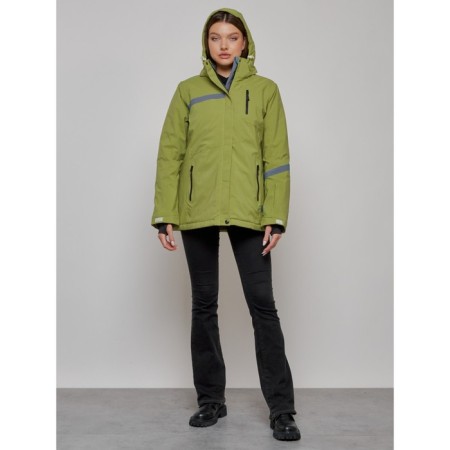 Ski jacket female, size 56, khaki color-16