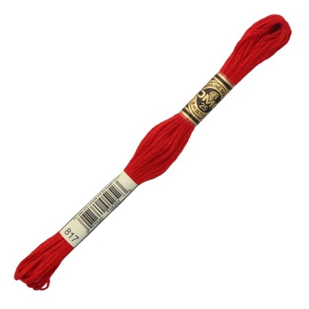 The threads of the DMC 117 (817), 12 pcs. packaged