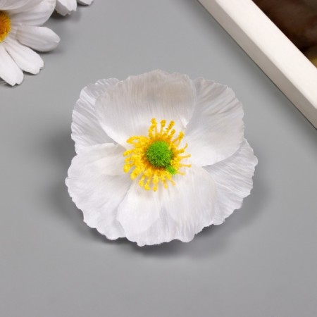 Budon on the leg for decoration "Rudbeckia White" 6.5x6.5 cm