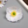 Budon on the leg for decoration "Rudbeckia White" 6.5x6.5 cm