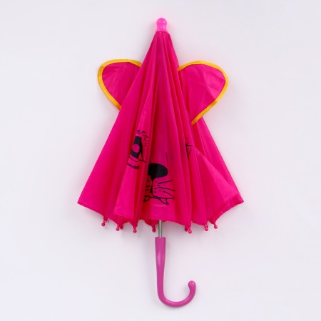 Mechanical children's umbrella "animals", r = 25cm, with ears, color mix-21