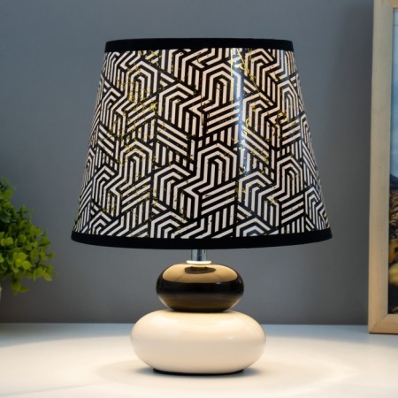 Board Lamp "Abstraction" E14 15W white-black Risalux-1