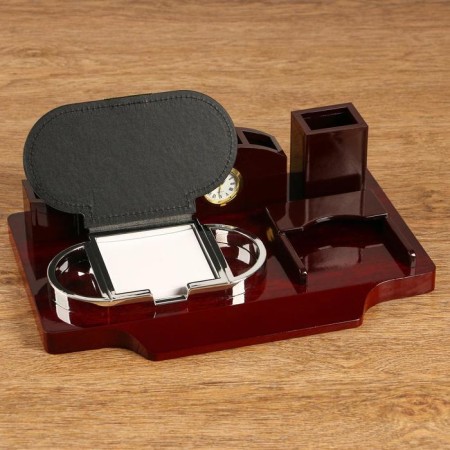 Table set 4V1 with a business card holder, red tree-1