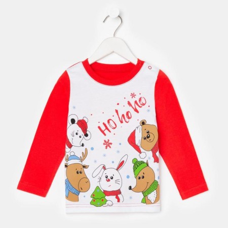 Longsliv children, red/white color, height 74 cm