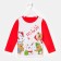 Longsliv children, red/white color, height 74 cm