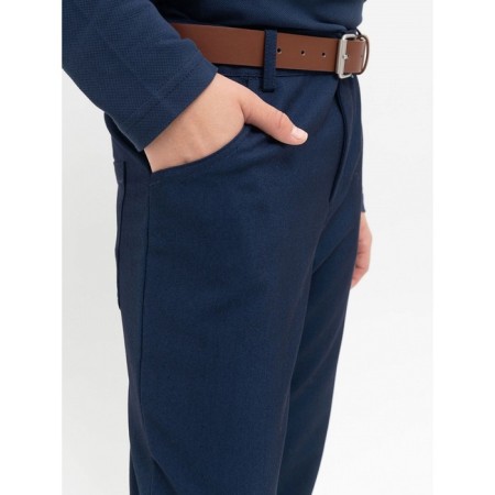Pants for boys, height 122 cm, dark blue color-3