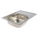 Kitchen sink "Vladiks", cut, with a siphon, 66x48 cm, left, stainless steel 0.6 mm