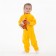Combineson children, yellow color, height 86-92 cm