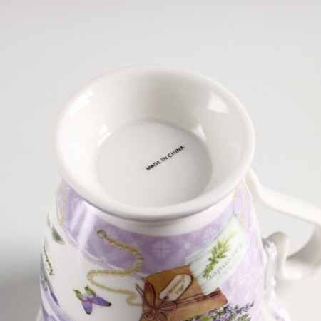 Ceramic mug in gift packaging "Bouquet of lavender", 320 ml, lilac color-4