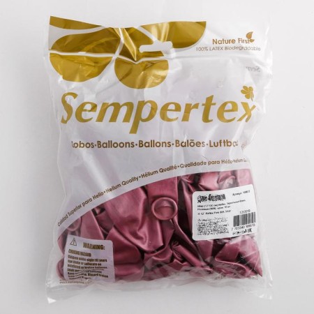 Latex ball 12 "Reflex, pink, chrome, set of 50 pcs.-1
