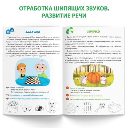 The book "Logoped Lessons. Phonetic stories (hissing sounds), 24 pp., 5-7 years old-3