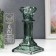 Glass of Glass for 1 candle "Rectangular column" green transparent 16x8.6x8.6 cm
