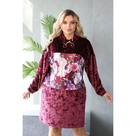 Women's dress, size 56, pink color-6
