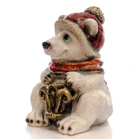 Garden figure "Bear with a flashlight" 30x30x43cm-1