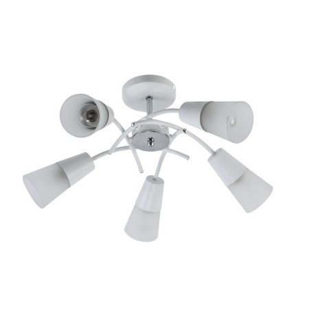 Lamp on the ESCADA rod, 1109/5p White. 5x40W, E14, 560x560x240 mm, white/chrome color-1