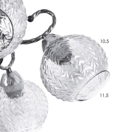 Teresa chandelier 5x40W E27 chrome, black chrome 55x55x21cm-5