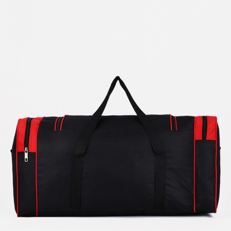 Road bag, 3 parts on lightning, external pocket, long belt, black/red color-1