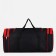 Road bag, 3 parts on lightning, external pocket, long belt, black/red color