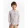 Shirt for a boy, minku: eco style, beige color/strip, height 158 ​​cm