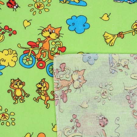 Children's diaper, calico 75x110 cm, cotton 100% pattern mix-2