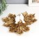 Souvenir Polystone stand "Two white birds on maple leaves" Gold 28.3x28.3x9 cm