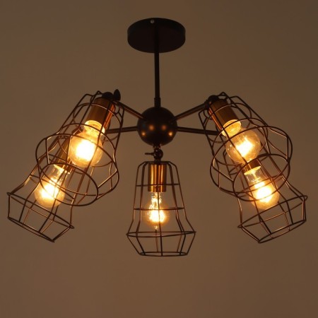 Chandelier 2210/5 E27 40W Black-Bronze 34.4x34.4x68 cm Bayerlux-2