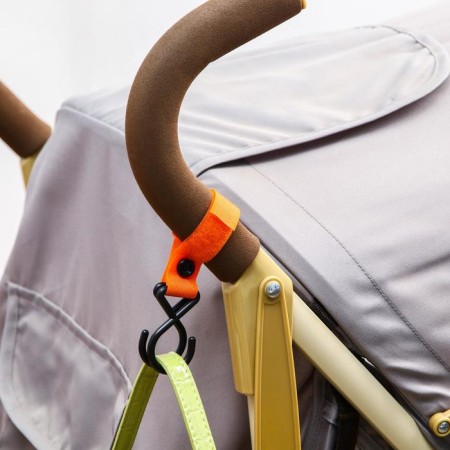Hook for bags on a stroller, on Velcro, color mix-4