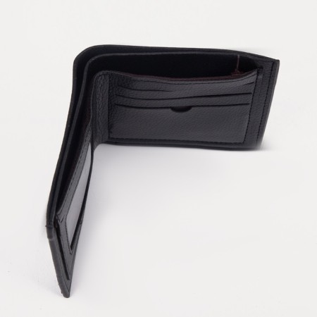 Male purse without fastening, black color-3