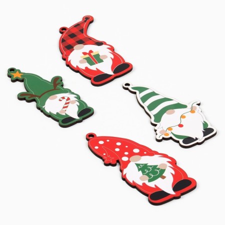 Christmas tree Christmas tree, 4 pcs, set, gnomes-2