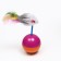 The mouse-worship of artificial fur on the ball, 11 x 5 cm violet/orange
