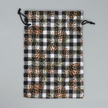 Bag Gift canvas "New Year's cage", 16 x 24 cm +/- 1.5 cm, New Year-5